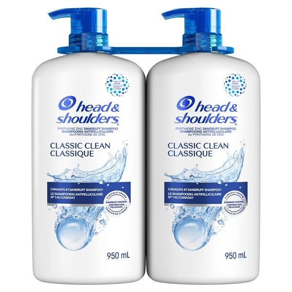 Head and Shoulders Classic Clean Anti-dandruff Shampoo - 2 x 950mL - SOLD BY PKG (XXXXX)