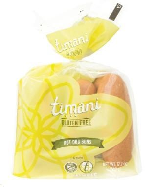 TIMANI GLUTEN FREE HOTDOG 6BUNS/Pack (360G)