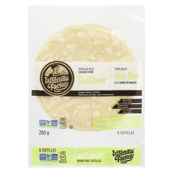La Tortilla Factory G/F Cauliflower Tortillas - 12 x 200g