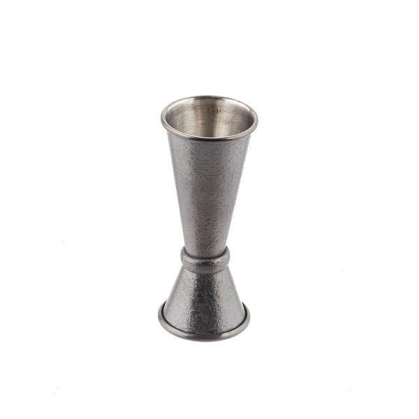 Tablecraft Premium Collection 0.5 oz / 1 oz Japanese Jigger, Acid-Etch Finish - EACH (6)