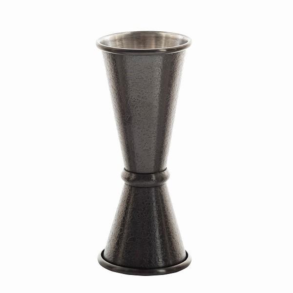 Tablecraft Premium Collection 1 oz / 2 oz Japanese Jigger, Acid-Etch Finish - EACH (6)
