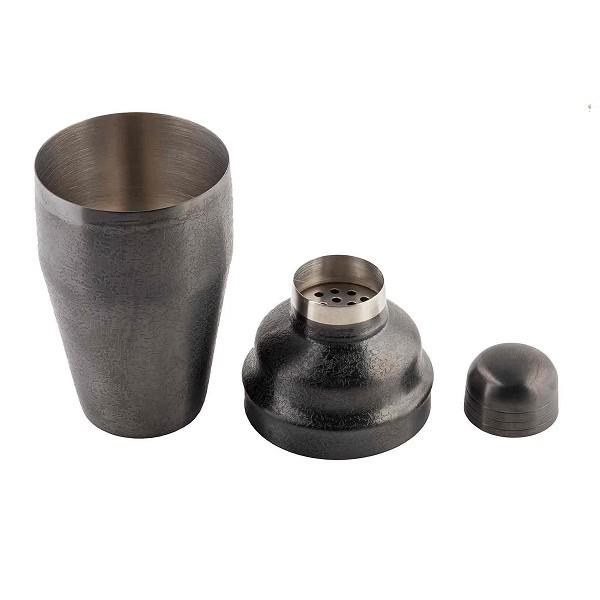 Tablecraft Premium Collection 18 oz 3-Piece Cocktail Shaker, Acid Etch Finish - EACH (6)