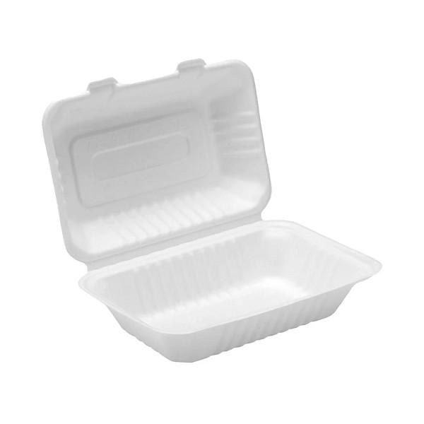 Globe 9" x 6" x 3" Compostable Clamshell **SINGLE COMP** FST1 Hoagie - 200/CS (00187)