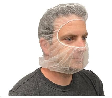Disposable Polypropylene Hair And Beard Guard, White, Polypropylene, 100/Pack head Cover, 100/BAG (HDH4400W )