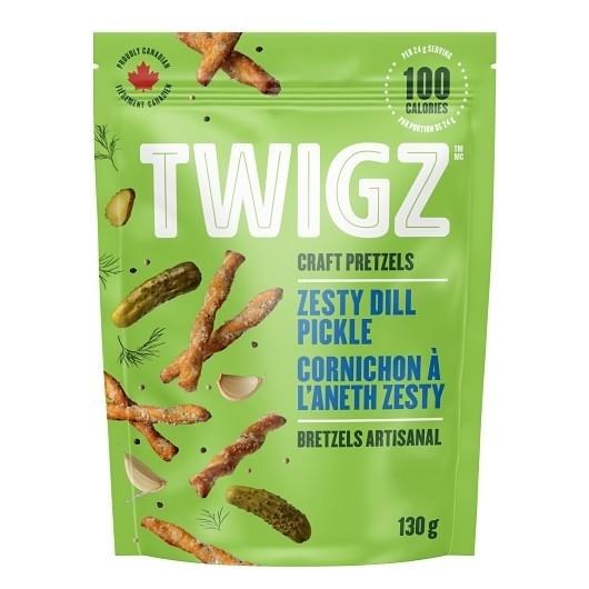 Twigz Pretzels ZESTY DILL PICKLE - 130g (12)