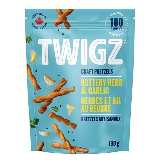 Twigz Pretzels BUTTERY HERB & GARLIC - 130g (12)