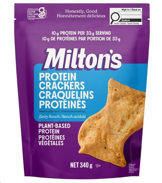 Milton's Protein Zesty Ranch Crackers, 340 g (84263)