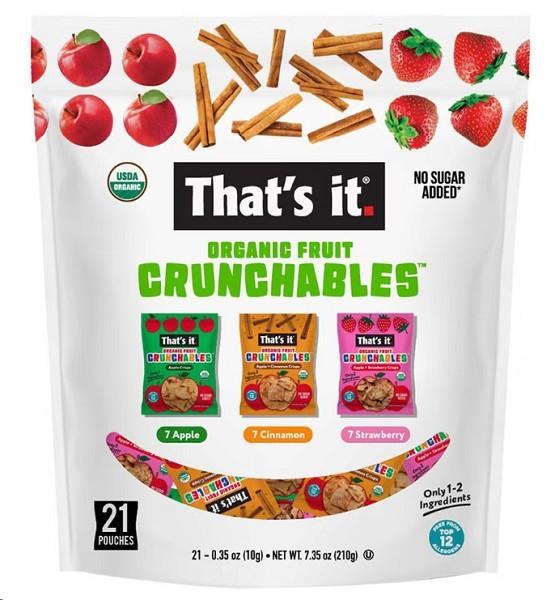 That's it, Organic Fruit Crunchables, Variety Pack, 0.35 oz, 21-count (99268)