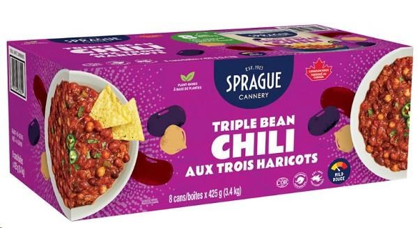 Sprague Triple Bean Chili Cans, 8 Ã— 425 g (37621)
