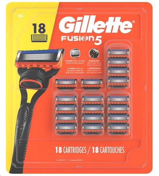 Gillette Fusion5 Razor Cartridge Refills, 18-count (70116)