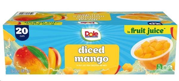 Dole Diced Mango's in Juice, 20 Ã— 107 ml (77306)