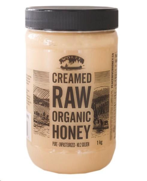 Wolfe Creamed Raw Organic Honey, 1 kg (00076)