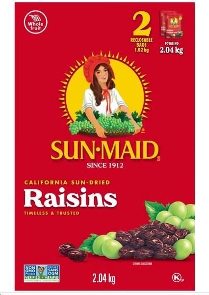 Sun-Maid Raisins, 2 Ã— 1.02 kg (02935)