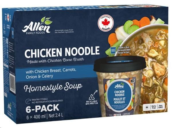 Allen Family Food Chicken Noodle Soup, 6 Ã— 400 mL (00801)