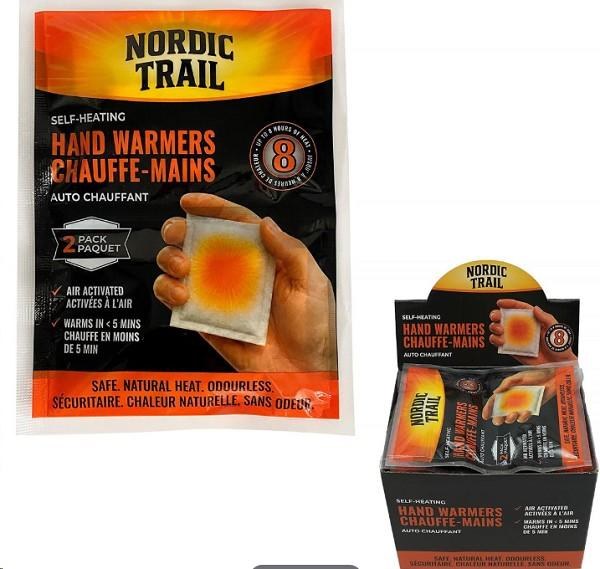 Nordic T. 2pcs Hand Warmers, printed bag, 20/dsp - (20)(82309)