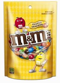 M&M Stand Up Pouch Peanut - 200g (15) (00032)