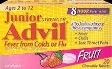 Advil Junior Chewable Tab. Fever C&F Fruit 20/box - (36) (00638)