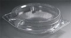 Clear Hinged Pie Container 8" - 9.25 x 9.25 x 3.25 - 200/CS - (W-520P)