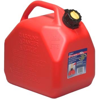 Gas Can 10L Red Self Vent Fuel Can w/Spout - (5) (20008)