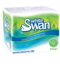 White Swan Napkins 100/pack (18) (61100)