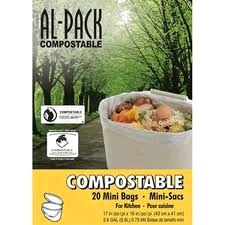 Compost Bag - 1716 RETAIL AL-PAK Compost Bags (17 x 16) - 20 bags/pkg (10) (04334)