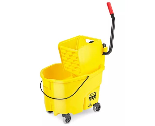 Rubbermaid Wave Brake 2.0 - Sidepress Mop Bucket Wringer Combo - 26qt (7480) (18483)