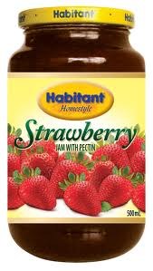 Habitant Strawberry Jam with Pectin - 500ml (12) (24091)