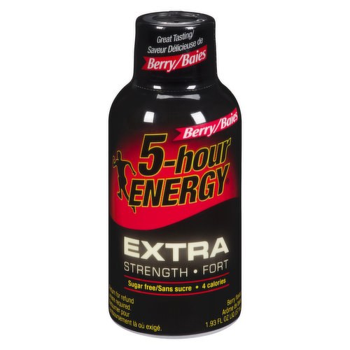 5-Hour Energy Drink Ex. Strength Berry (70001)(70012) - 12/ Box (18)