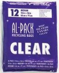 AL-PAK 26 x 36 Clear Garbage Bag - 12/pkg (20) (01221)