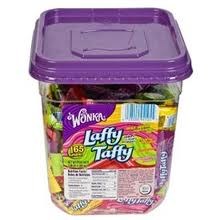 Wonka Laffy Taffy - Assorted Mini (change maker) tub - 145ct (8) (79349) (32162)