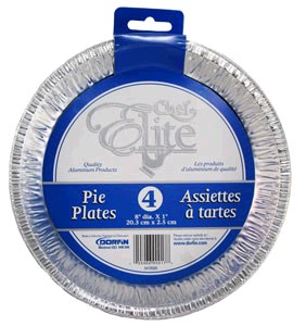 Chef Elite Aluminum Pie Plate 8" - 4/PKG - (24)(90017)