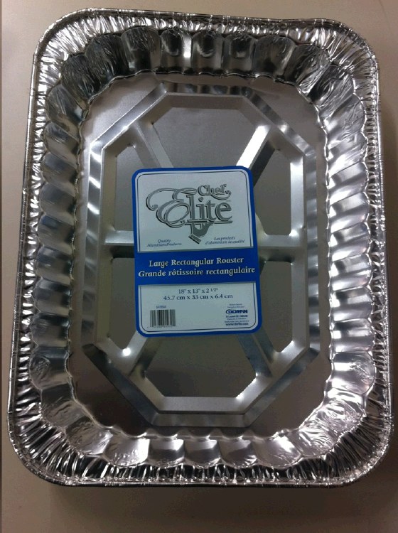 Chef Elite Aluminum Large Rectangular Roaster - 1/PKG - (50)(90032)