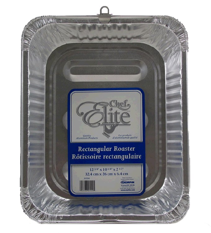 Chef Elite Aluminum Rectangular Roaster - 1/PKG - (50)(90029)