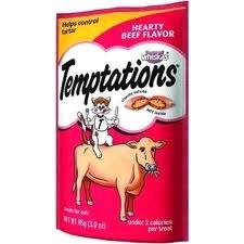 Temptations Cat Treats Hearty Beef - 85g - (12)(72302)