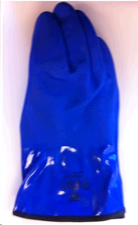 Bin #69 - Blue Gloves P.V.C. Lined Gloves - size 8 - Medium (90-6712)