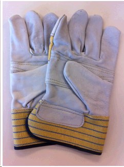 Bin #27 -Yellow Leather "Winter" Work Glove - white pile lined - XL (90-012) (00864)