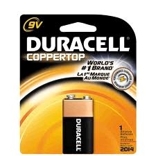 Duracell Coppertop 9V - each (11601) (48) NET