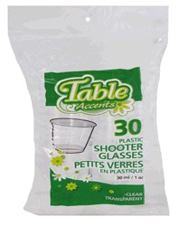 Cup - Table Accents - 1oz Clear Plastic Shooter Cup (90128) - 30/Pkg -(36)