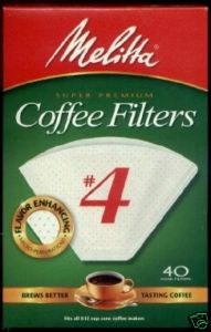 Melitta #4 Cone Coffee Filter - 40/box (12) NET - 62440 (62454)
