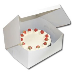 Cake Boxes - 12" x 12" x 6" - White - 50/CS - SOLD BY CASE - (1) (10225)