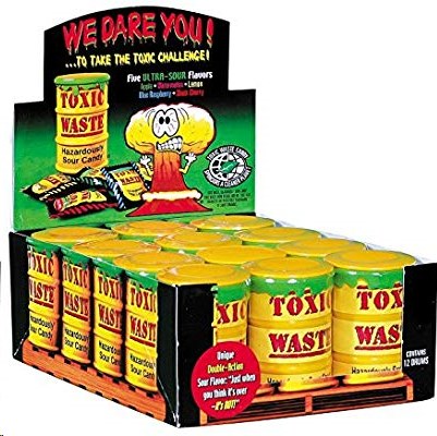Toxic Waste Sour Drum Candy - 12/BX (12) (87411)(92043) (00132)