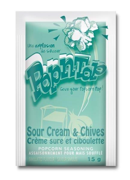 Pop N' Top Sour Cream & Chives 15g (24) (00557)