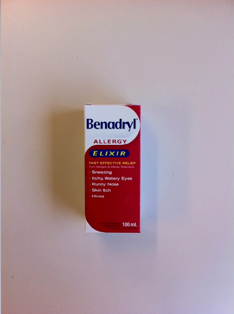Benadryl Elixir 100ml (12)(26518) NET Kays Wholesale INC