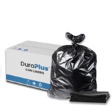 DuraPlus 35" x 50" Extra Strong "BLACK" Garbage Bags - 100/CASE (00213)