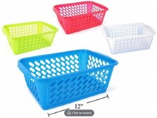 Additional picture of Luciano Plastic Storage Basket 11.5"x7.5"x4.5" 4 col. - Sold by each (36)(83462)