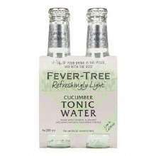 Fever Tree Refreshingly Light Cucumber Tonic Water Glass Bottle - 24 x 200mL - SOLD BY CASE - (1) (53110)