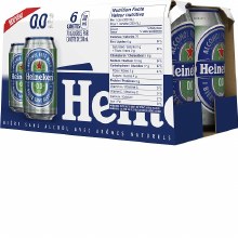 Molson Heineken 0.0% Non Alcohol Beer Can - 6 x 330ml (4) (00588) - SOLD BY 6/PKG