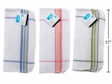 Luciano Striped Dish Cloth 12" x 12" Assorted Colors - 2/pkg (24) (80237)