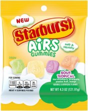 Starburst Airs Gummies Sour Tropical Peg - 122g (12) (46449)