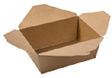 Kraft Fold Top Take Out Box (#1) - 5" x 4.5" x 2.5" - 200/CASE (6060) (00200)